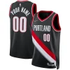 Fantastico Portland Trail Blazers Nike 2021/22 Diamond Swingman Custom Jersey Icon Edition Black per gli appassionati
