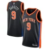 Attraente Delizioso RJ Barrett New York Knicks Nike Unisex 2022/23 Swingman Jersey City Edition Black per gli appassionati