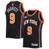 Stupendo RJ Barrett New York Knicks Nike Youth 2021/22 Swingman Jersey City Edition Black per gli appassionati