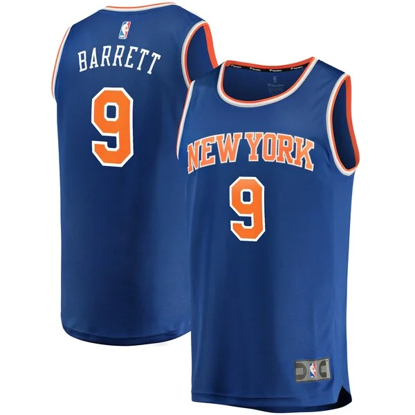 Pratico Carino RJ Barrett New York Knicks Replica Fast Break Jersey Blue Icon Edition per gli appassionati