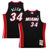 Incantevole Splendido Ray Allen Miami Heat Hardwood Classics Swingman Jersey Black per gli appassionati