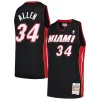 Moderno Trendy Ray Allen Miami Heat 2012/13 Hardwood Classics Swingman Jersey Black per gli appassionati