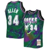 Robusto Meraviglioso Pratico Ray Allen Milwaukee Bucks 1996/97 Hardwood Classics Marble Swingman Jersey Green per gli appassionati