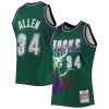 Sofisticato Meraviglioso Moderno Ray Allen Milwaukee Bucks 1996/97 Hardwood Classics NBA 75th Anniversary Diamond Swingman Jersey Green per gli appassionati