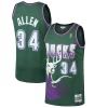 Cool Eccezionale Ray Allen Milwaukee Bucks 1996/97 Hardwood Classics Swingman Jersey Kelly Green per gli appassionati