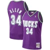 Classico Versatile Ray Allen Milwaukee Bucks 2000/01 Hardwood Classics Swingman Jersey Purple per gli appassionati