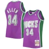 Prestigioso Pratico Ray Allen Milwaukee Bucks 2001/02 Hardwood Classics Swingman Jersey Purple per gli appassionati