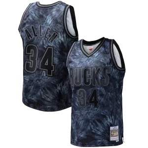 Fascinante Incantevole Ray Allen Milwaukee Bucks Hardwood Classics 1996/97 Tie Dye Swingman Jersey Black per gli appassionati
