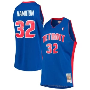 Comodo Gorgeous Richard Hamilton Detroit Pistons 2003/04 Hardwood Classics Swingman Jersey Blue per gli appassionati