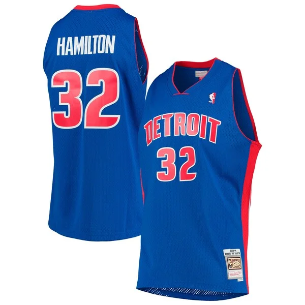 Comodo Gorgeous Richard Hamilton Detroit Pistons 2003/04 Hardwood Classics Swingman Jersey Blue per gli appassionati