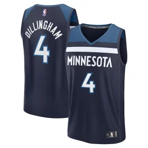 Robusto Trendy Stupendo Rob Dillingham Minnesota Timberwolves Youth 2024 NBA Draft Fast Break Player Jersey Icon Edition Navy per gli appassionati