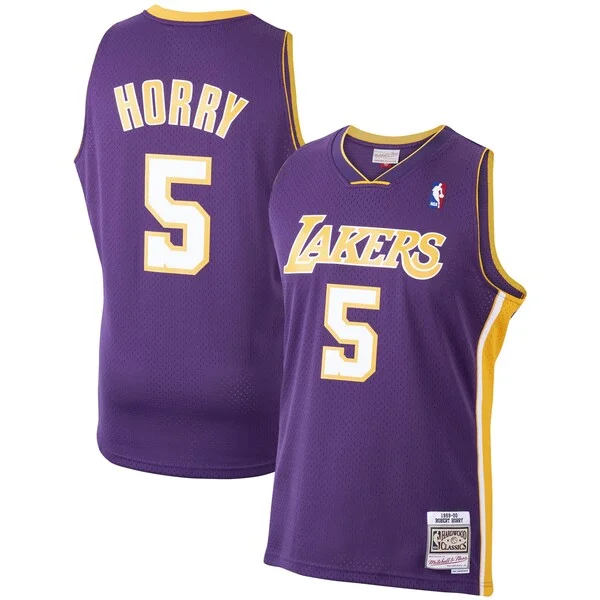 Classico Robert Horry Los Angeles Lakers 1999/00 Hardwood Classics Swingman Jersey Purple per gli appassionati