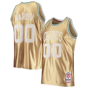 Carino Eccezionale Robert Parish Boston Celtics 75th Anniversary 1985/86 Hardwood Classics Swingman Jersey Gold per gli appassionati