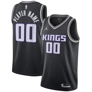 Magnifico Moderno Fantastico Sacramento Kings Jordan Brand Swingman Custom Jersey Statement Edition Black per gli appassionati