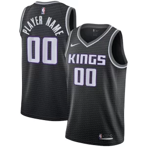 Raffinato Sacramento Kings Nike Swingman Custom Jersey Black Statement Edition per gli appassionati
