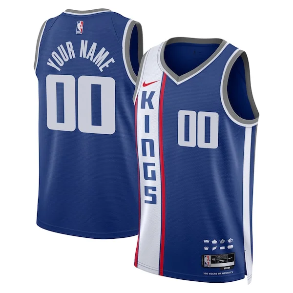 Comodo Ottimo Sacramento Kings Nike Unisex 2023/24 Custom Swingman Jersey Blue City Edition per gli appassionati