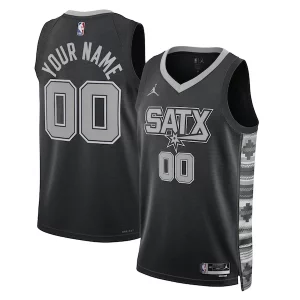 Stupendo San Antonio Spurs Jordan Brand Unisex 2022/23 Swingman Custom Jersey Statement Edition Black per gli appassionati