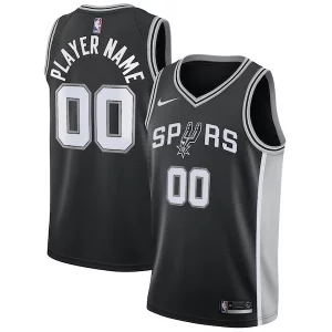 Accattivante Resistente San Antonio Spurs Nike Swingman Custom Jersey Black Icon Edition per gli appassionati