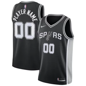 Splendido San Antonio Spurs Nike Swingman Custom Jersey Black Icon Edition per gli appassionati