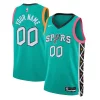Cool San Antonio Spurs Nike Unisex 2022/23 2022/23 Swingman Custom Jersey City Edition Turquoise per gli appassionati