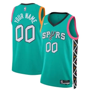 Cool San Antonio Spurs Nike Unisex 2022/23 2022/23 Swingman Custom Jersey City Edition Turquoise per gli appassionati
