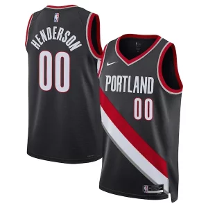 Lussuoso Fascinante Accattivante Scoot Henderson Portland Trail Blazers Nike Unisex 2023 NBA Draft Swingman Jersey Icon Edition Black per gli appassionati