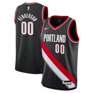 Attraente Comodo Scoot Henderson Portland Trail Blazers Nike Youth Swingman Jersey Icon Edition Black per gli appassionati