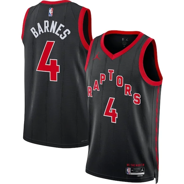 Accattivante Meraviglioso Scottie Barnes Toronto Raptors Jordan Brand Unisex Swingman Jersey Statement Edition Black per gli appassionati