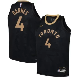 Elegante Splendido Carino Scottie Barnes Toronto Raptors Nike Youth 2022/23 Swingman Jersey City Edition Black per gli appassionati