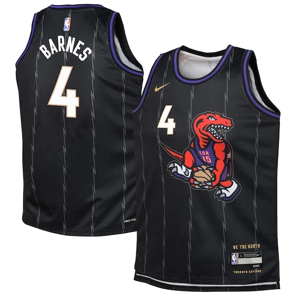 Lussuoso Gorgeous Delizioso Scottie Barnes Toronto Raptors Nike Youth 2024/25 Swingman Player Jersey City Edition Black per gli appassionati