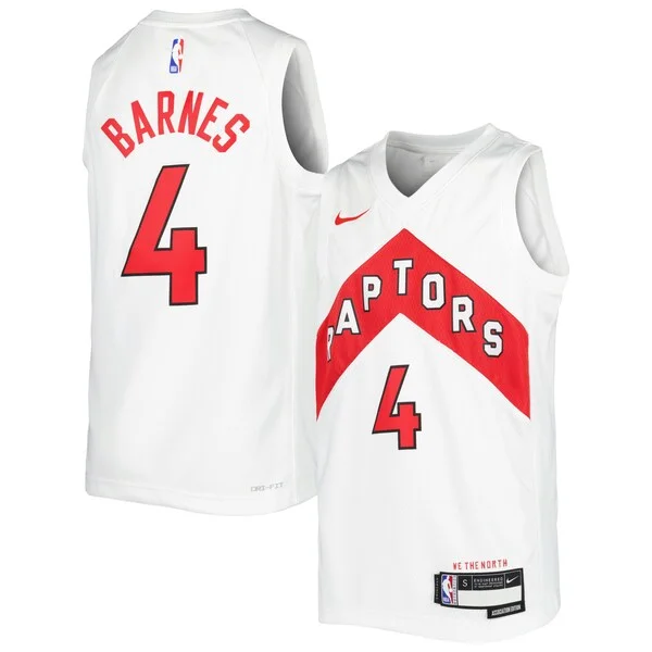 Duraturo Accattivante Classico Scottie Barnes Toronto Raptors Nike Youth Swingman Jersey Association Edition White/Red per gli appassionati