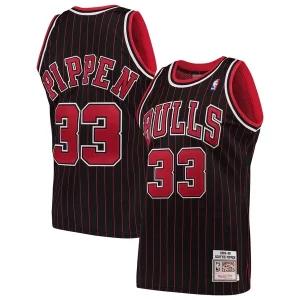 Prestigioso Resistente Elegante Scottie Pippen Chicago Bulls 1995/96 Hardwood Classics Authentic Jersey Black per gli appassionati