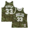 Elegante Robusto Comodo Scottie Pippen Chicago Bulls Hardwood Classics 1997/98 Ghost Green Swingman Jersey Camo per gli appassionati