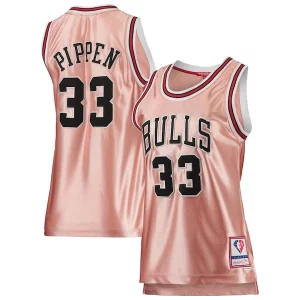 Ottimo Duraturo Trendy Scottie Pippen Chicago Bulls Women's 75th Anniversary Rose Gold 1997 Swingman Jersey Pink per gli appassionati