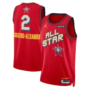 Ottimo Magnifico Bellissimo Shai Gilgeous Alexander Nike Unisex 2025 NBA All Star Game Swingman Player Jersey Red per gli appassionati