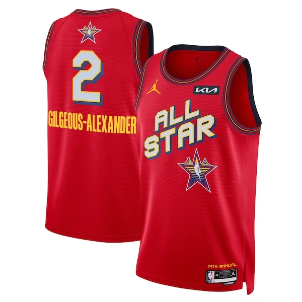 Ottimo Magnifico Bellissimo Shai Gilgeous Alexander Nike Unisex 2025 NBA All Star Game Swingman Player Jersey Red per gli appassionati