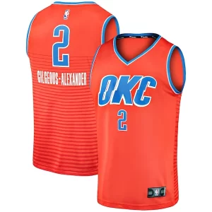 Cool Fantastico Shai Gilgeous Alexander Oklahoma City Thunder Fast Break Team Replica Jersey Statement Edition Orange per gli appassionati