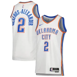 Meraviglioso Lussuoso Stupendo Shai Gilgeous Alexander Oklahoma City Thunder Nike Unisex Swingman Jersey Association Edition White/Blue per gli appassionati