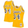 Comodo Pratico Robusto Shaquille O'Neal Los Angeles Lakers 1996 97 Hardwood Classics NBA 75th Anniversary Diamond Swingman Jersey Gold per gli appassionati