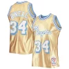 Incantevole Classico Shaquille O'Neal Los Angeles Lakers 75th Anniversary 1996/97 Hardwood Classics Swingman Jersey Gold per gli appassionati