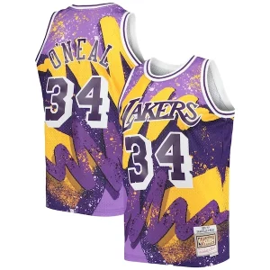 Trendy Shaquille O'Neal Los Angeles Lakers Hardwood Classics 1996/97 Hyper Hoops Swingman Jersey Purple per gli appassionati