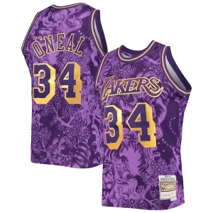 Versatile Fascinante Shaquille O'Neal Los Angeles Lakers Hardwood Classics 1996/97 Lunar New Year Swingman Jersey Purple per gli appassionati
