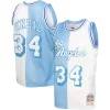 Resistente Ottimo Shaquille O'Neal Los Angeles Lakers Hardwood Classics 1996/97 Split Swingman Jersey Powder Blue/White per gli appassionati