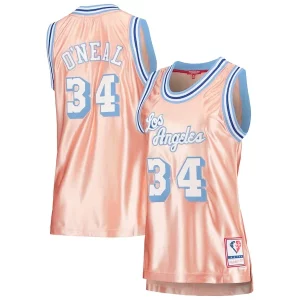 Trendy Raffinato Ottimo Shaquille O'Neal Los Angeles Lakers Women's 75th Anniversary Rose Gold 1996 Swingman Jersey Pink per gli appassionati