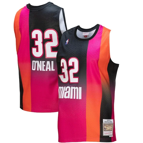 Raffinato Classico Magnifico Shaquille O'Neal Miami Heat 2005/06 Hardwood Classics Fadeaway Swingman Player Jersey Pink/Black per gli appassionati
