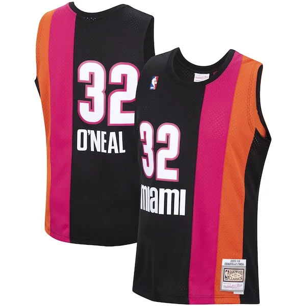 Splendido Shaquille O'Neal Miami Heat 2005/06 Hardwood Classics Swingman Jersey Black per gli appassionati