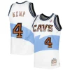 Elegante Shawn Kemp Cleveland Cavaliers Hardwood Classics Swingman Jersey White per gli appassionati
