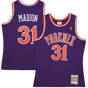 Raffinato Shawn Marion Phoenix Suns 2001/02 Hardwood Classics Swingman Jersey Purple per gli appassionati