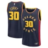 Lussuoso Stephen Curry Golden State Warriors 2024/25 Fast Break Player Jersey City Edition Navy per gli appassionati