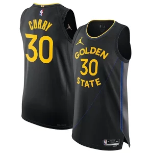 Duraturo Stephen Curry Golden State Warriors Jordan Brand 2024/25 Authentic Jersey Statement Edition Black per gli appassionati